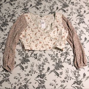 AEO cropped floral top